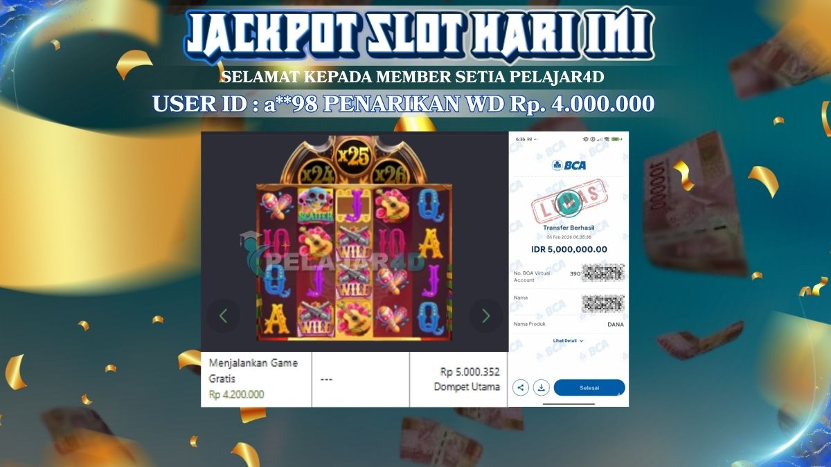 Kemenangan di Game Wild Bandito di Bayar Lunas Rp. 5.000.000