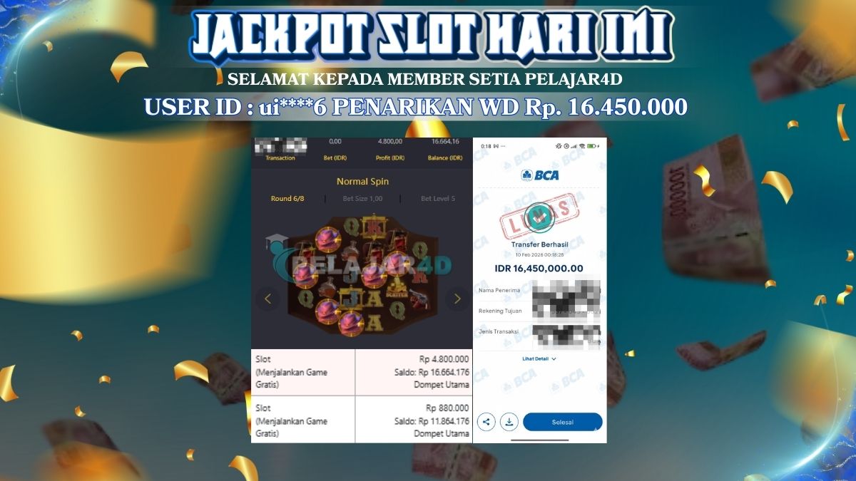 Kemenangan di Game Wild Bandito di Bayar Lunas Rp. 16.450.000